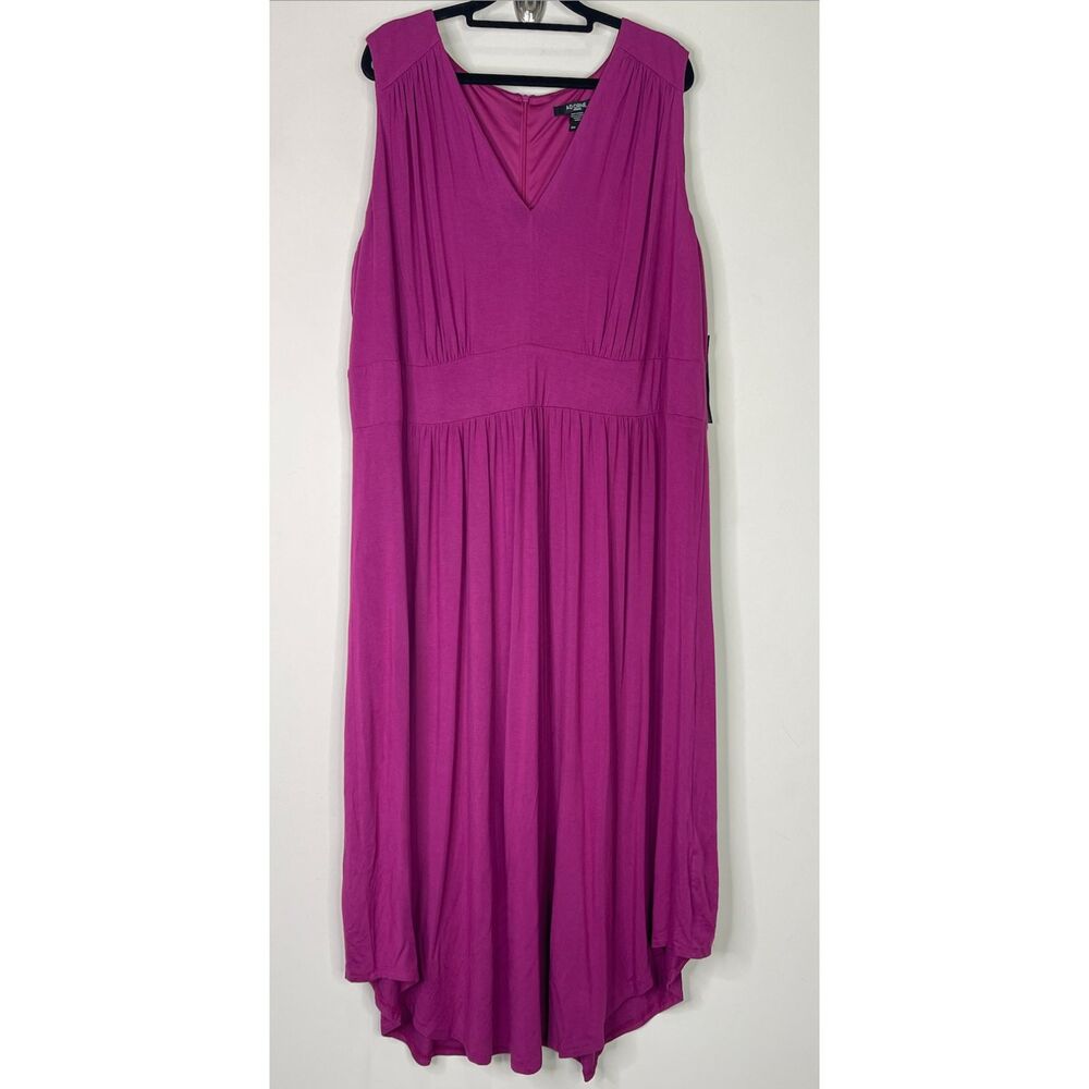 New Adorne Woman Berry Sleeveless Maxi Dress Women's Size 3X